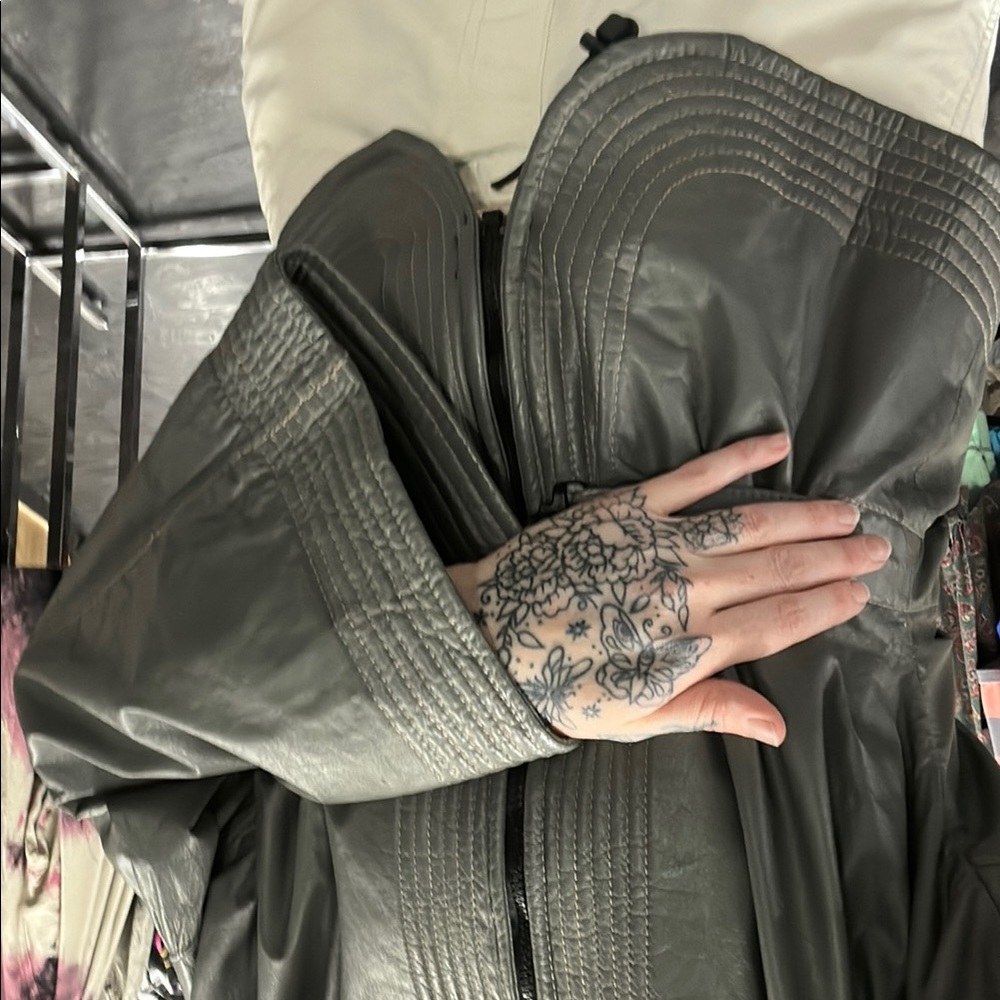 Gray Quilted Jacket - image 7